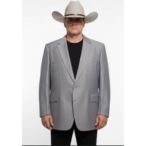 VTG Pagano West 52L Gray Western Blazer Sport‎ Coat USA